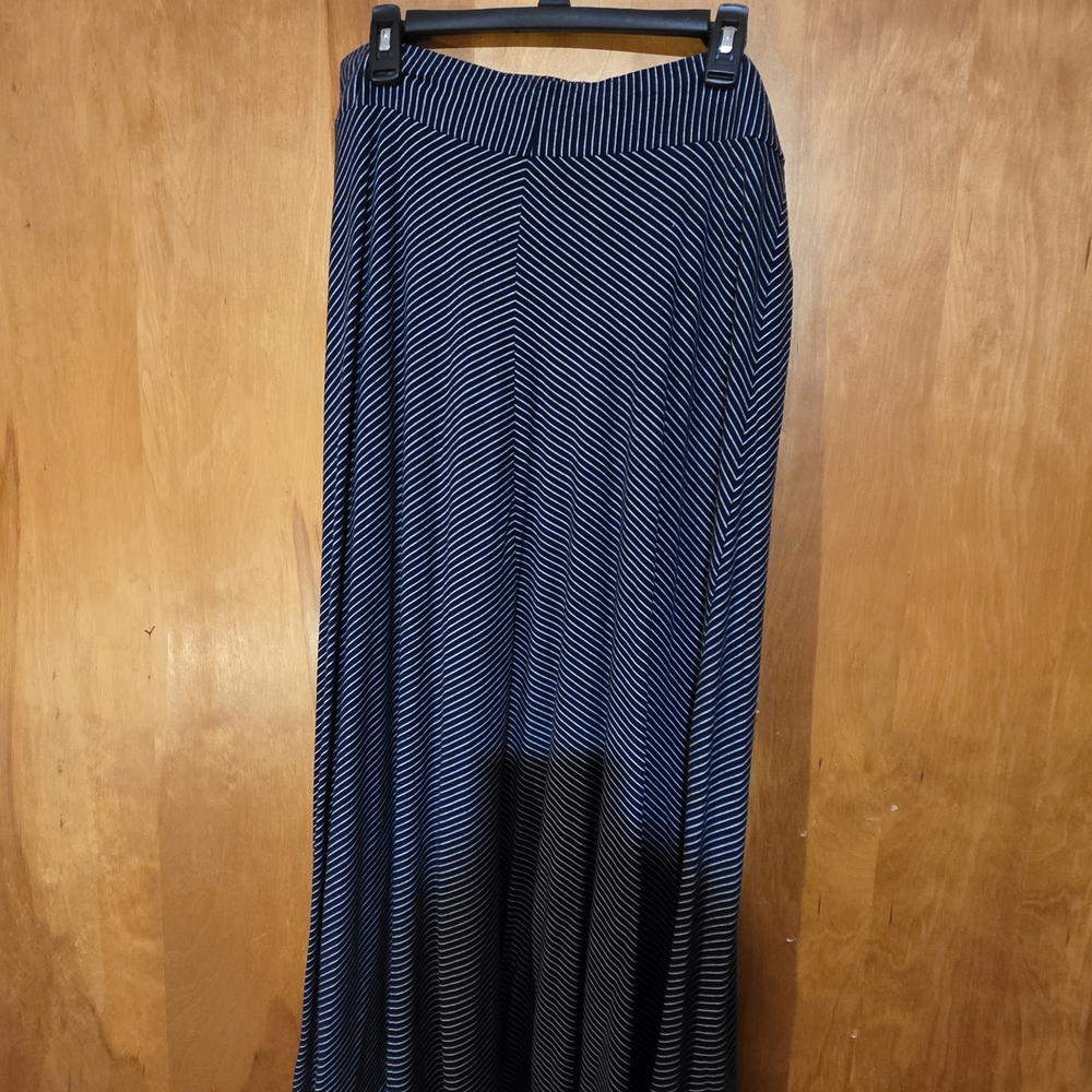 Dress Barn Navy and White Maxi Skirt